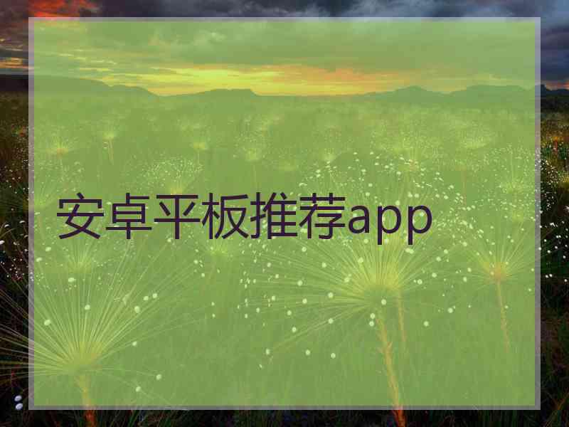 安卓平板推荐app