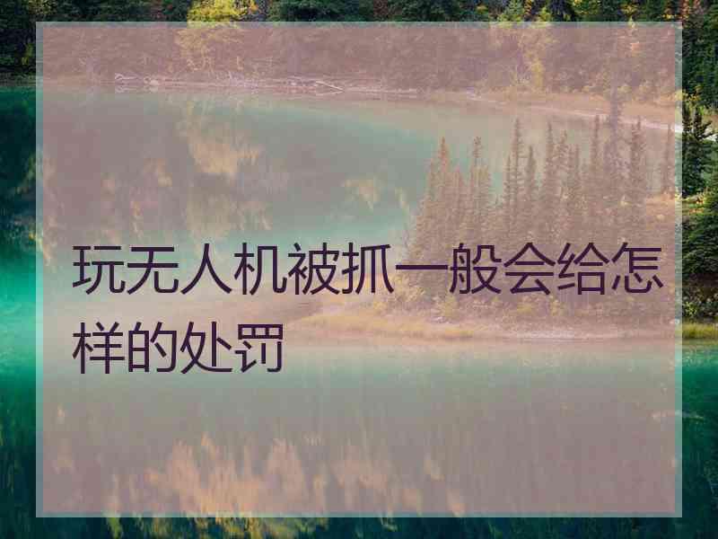 玩无人机被抓一般会给怎样的处罚