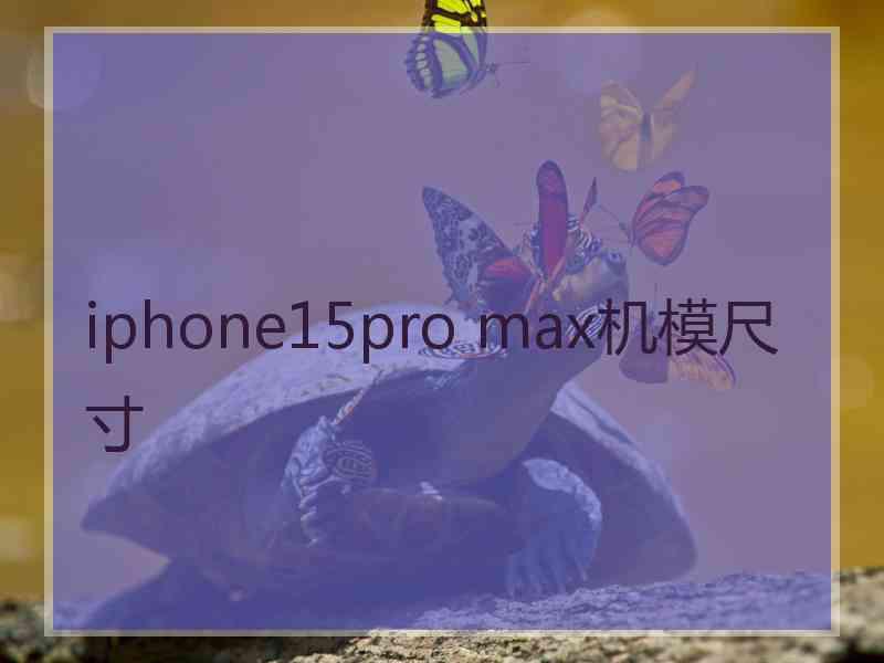 iphone15pro max机模尺寸