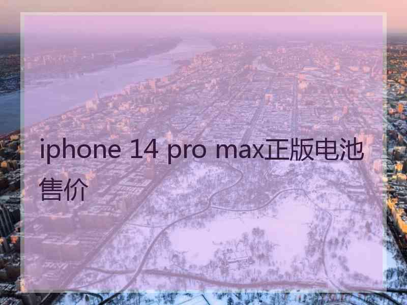 iphone 14 pro max正版电池售价