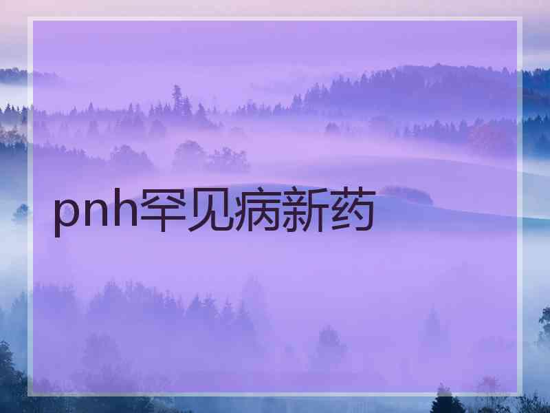 pnh罕见病新药