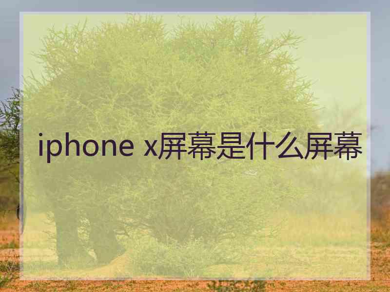 iphone x屏幕是什么屏幕