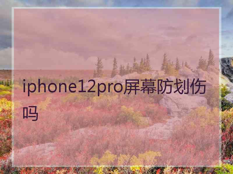 iphone12pro屏幕防划伤吗