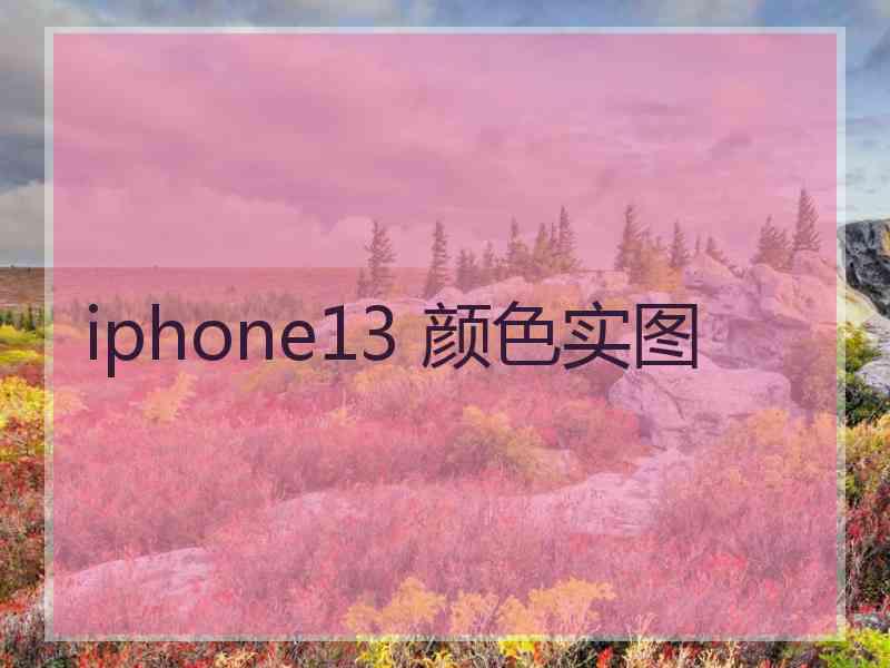 iphone13 颜色实图