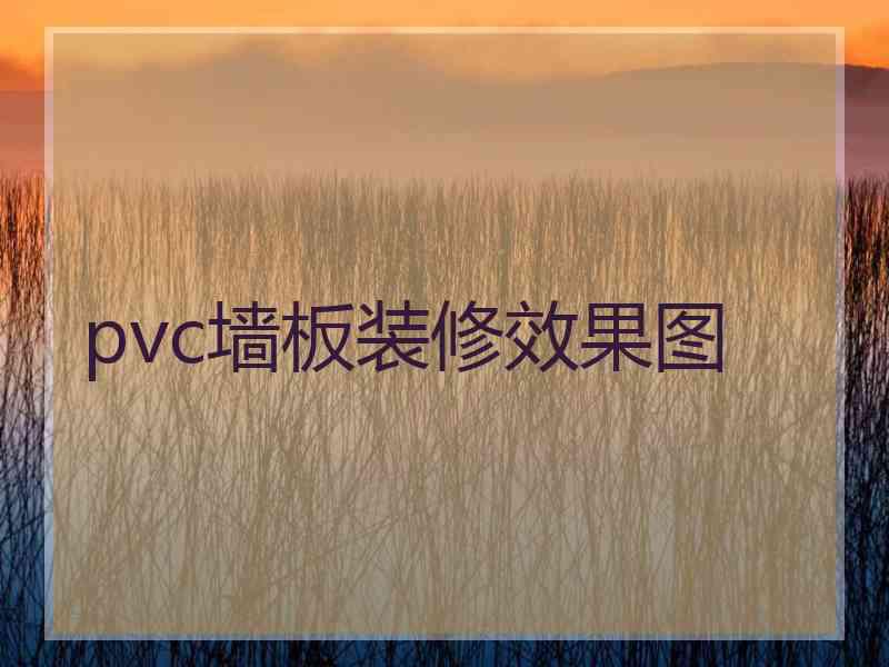 pvc墙板装修效果图