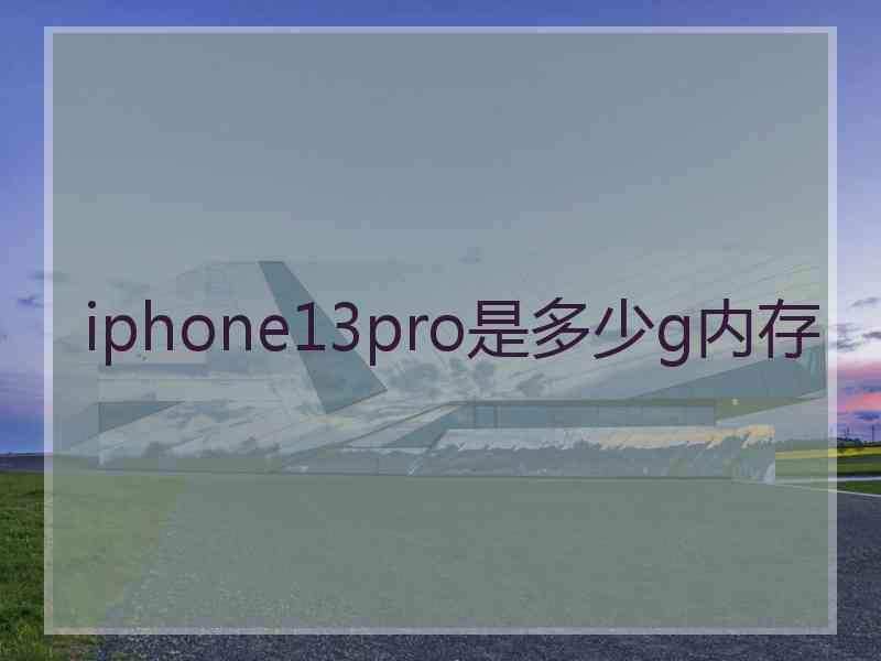 iphone13pro是多少g内存