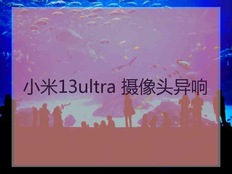 小米13ultra 摄像头异响