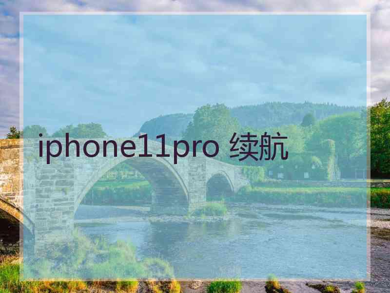 iphone11pro 续航