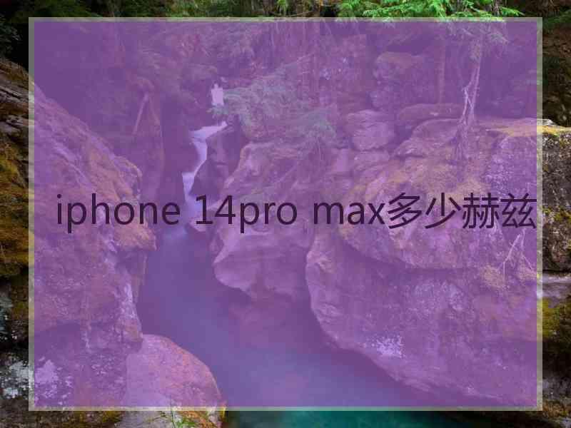 iphone 14pro max多少赫兹