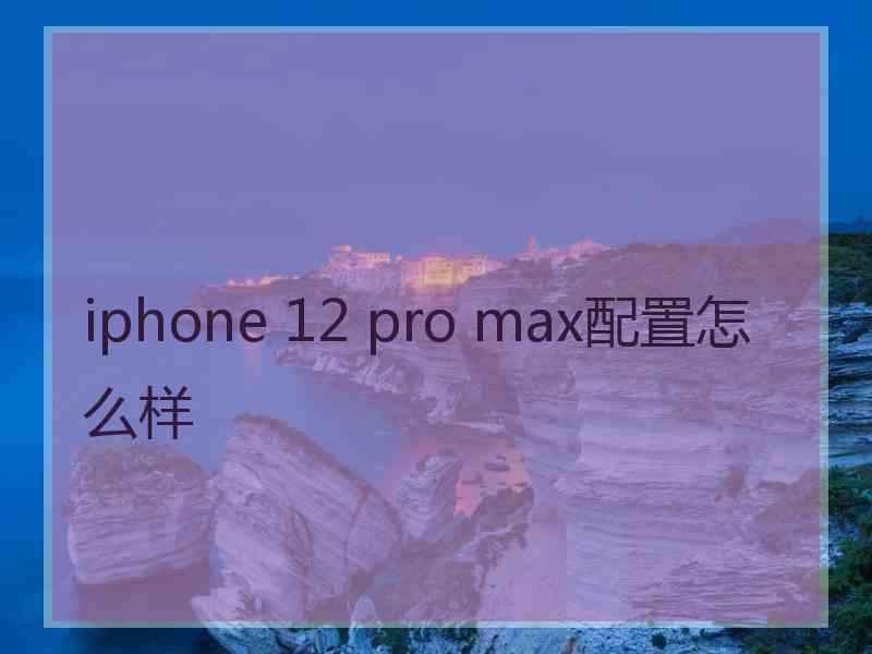 iphone 12 pro max配置怎么样