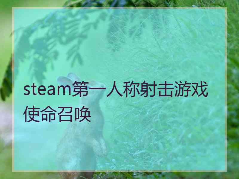 steam第一人称射击游戏使命召唤