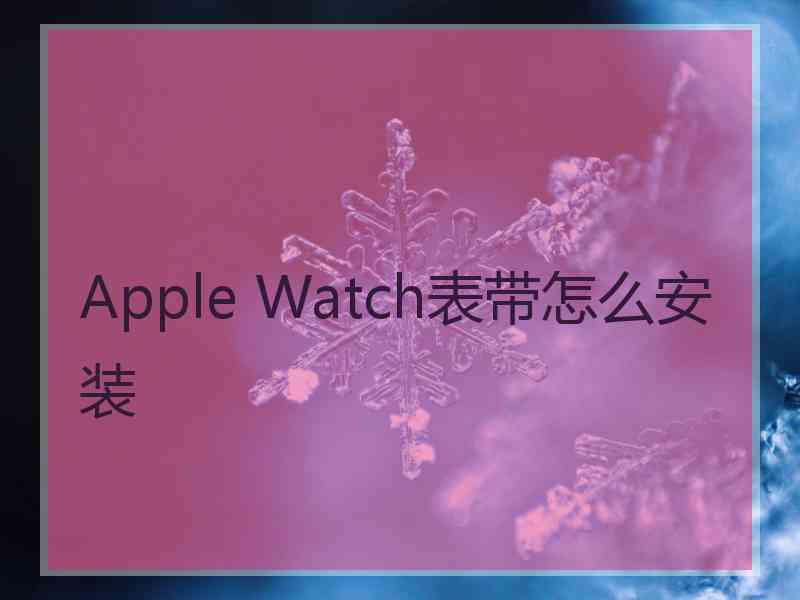 Apple Watch表带怎么安装