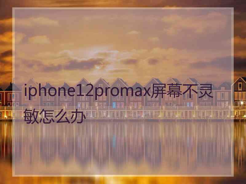 iphone12promax屏幕不灵敏怎么办