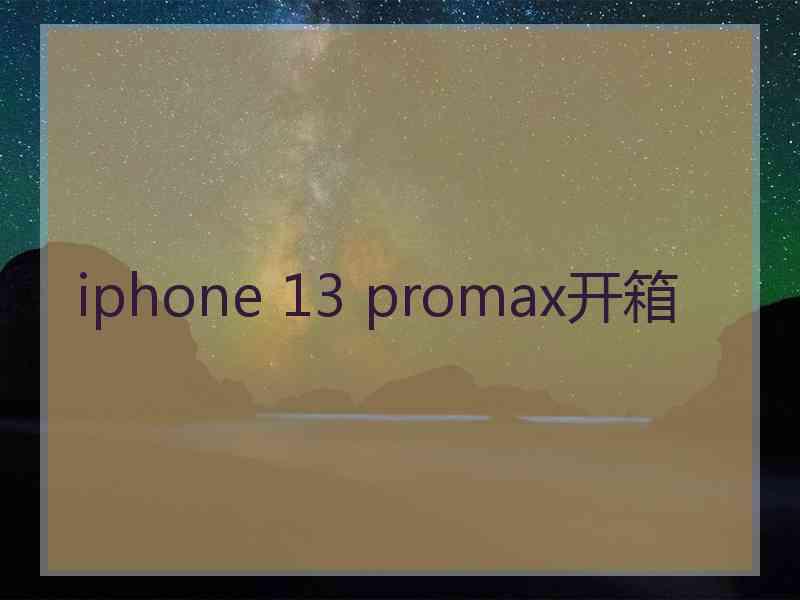 iphone 13 promax开箱