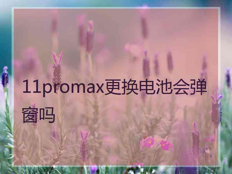 11promax更换电池会弹窗吗