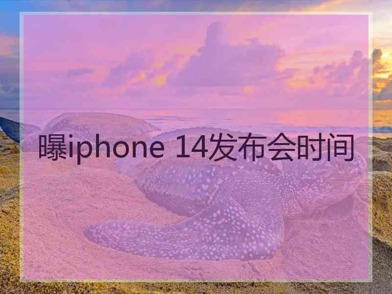 曝iphone 14发布会时间