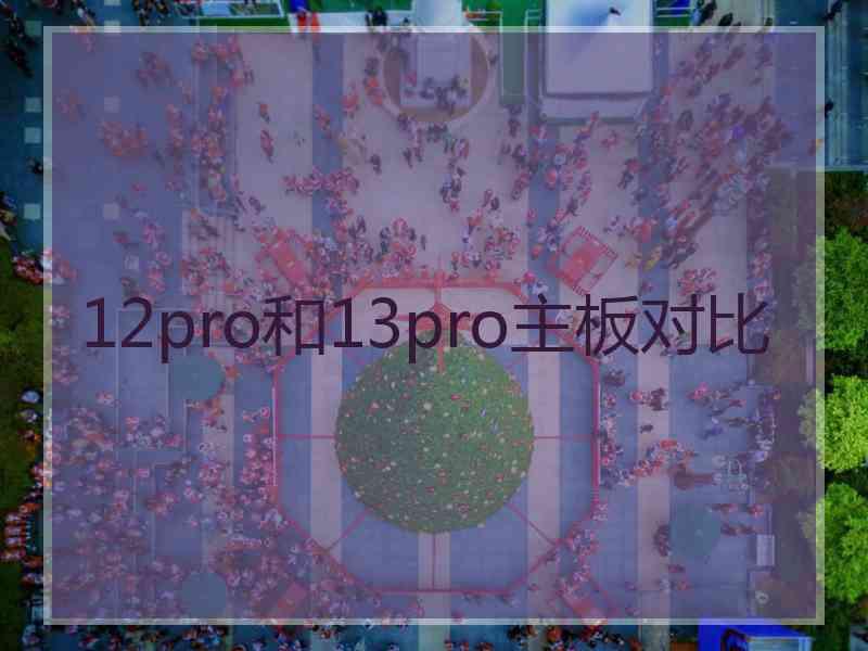 12pro和13pro主板对比