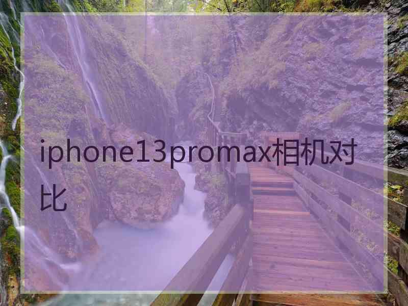 iphone13promax相机对比