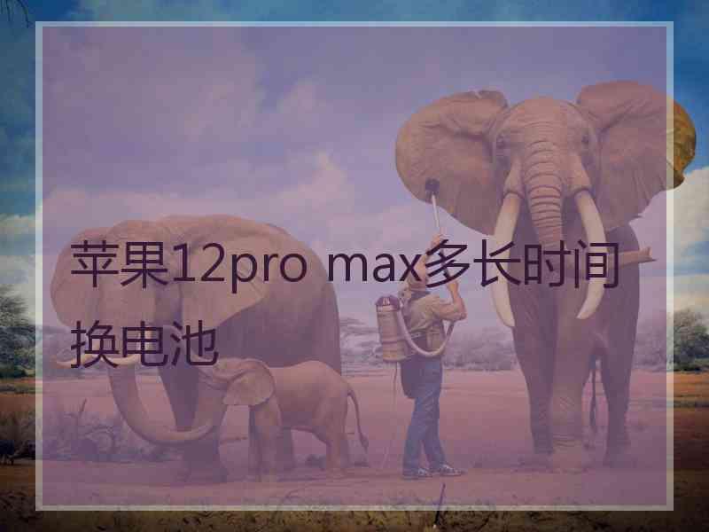 苹果12pro max多长时间换电池