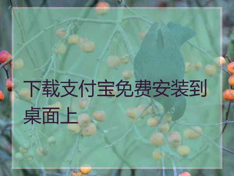 下载支付宝免费安装到桌面上