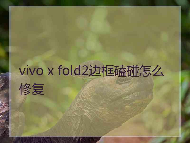 vivo x fold2边框磕碰怎么修复