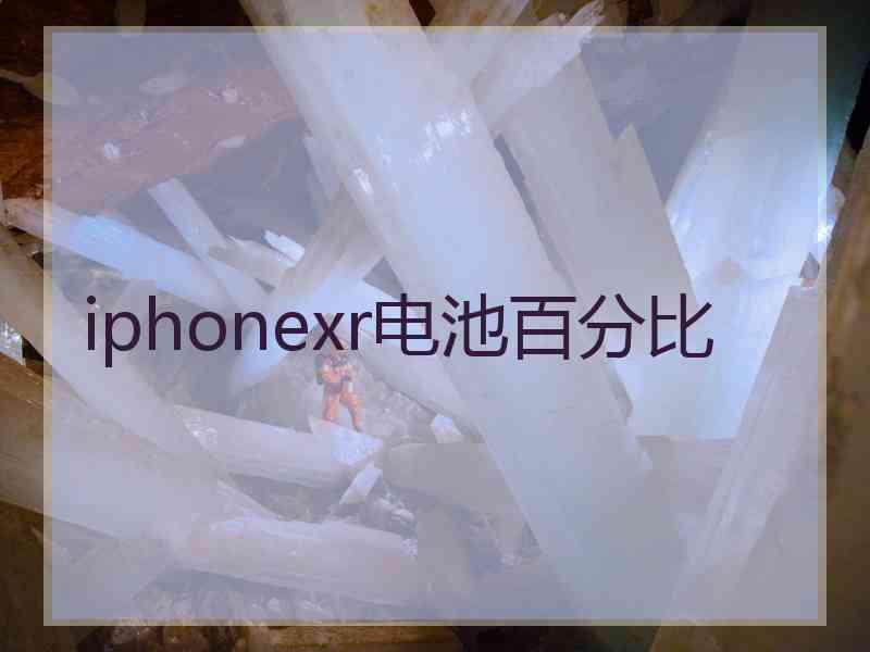 iphonexr电池百分比