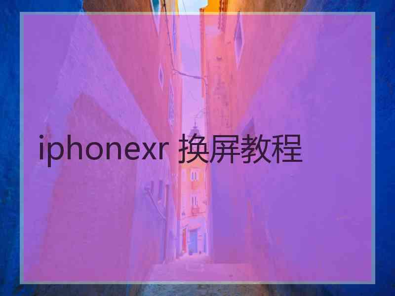 iphonexr 换屏教程