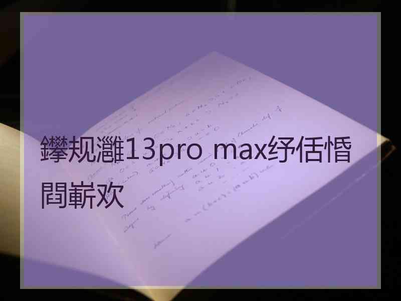 鑻规灉13pro max纾佸惛閰嶄欢