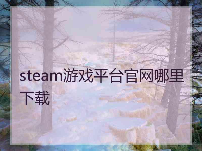 steam游戏平台官网哪里下载