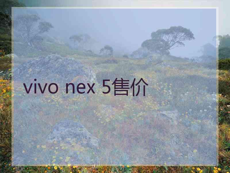 vivo nex 5售价