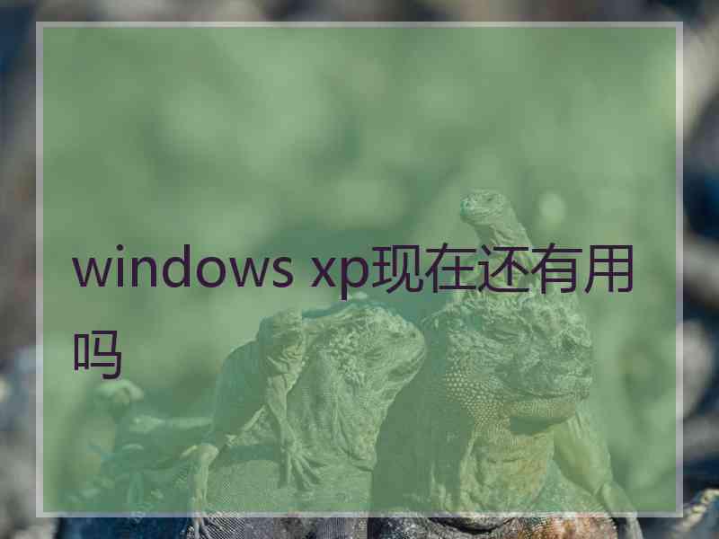 windows xp现在还有用吗