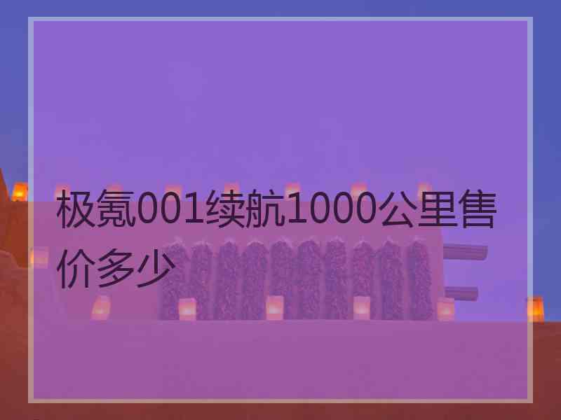 极氪001续航1000公里售价多少