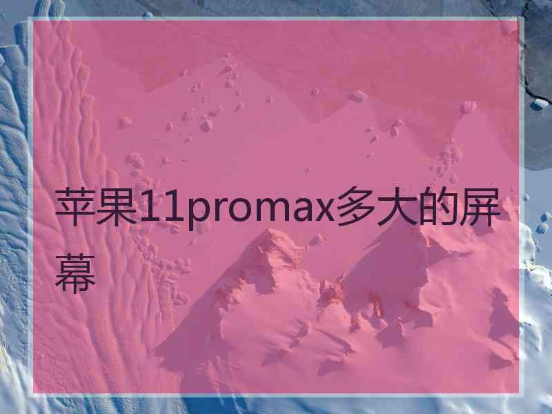 苹果11promax多大的屏幕