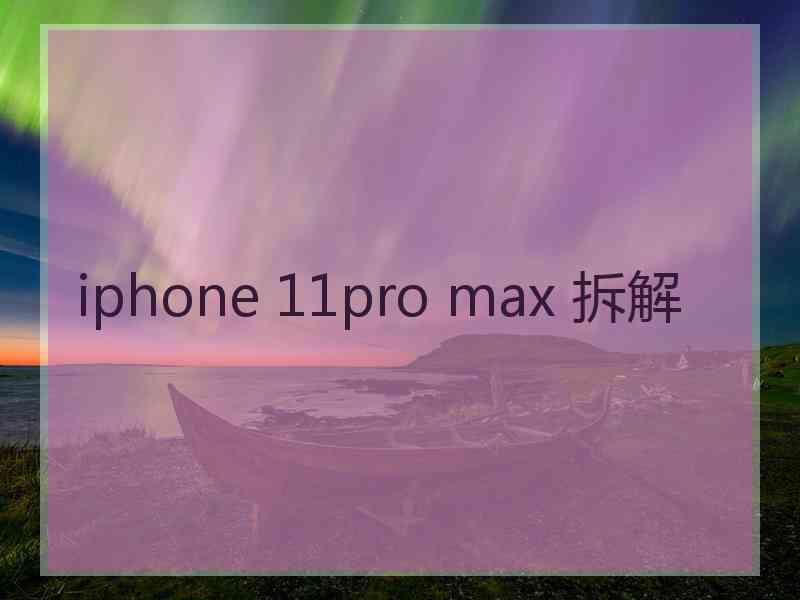 iphone 11pro max 拆解