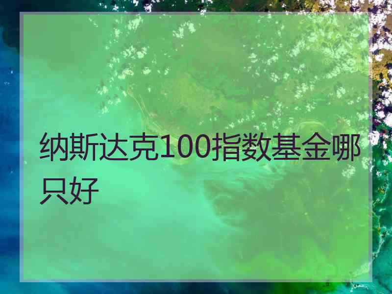 纳斯达克100指数基金哪只好