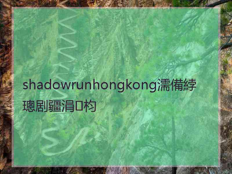 shadowrunhongkong濡備綍璁剧疆涓枃