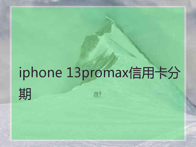 iphone 13promax信用卡分期