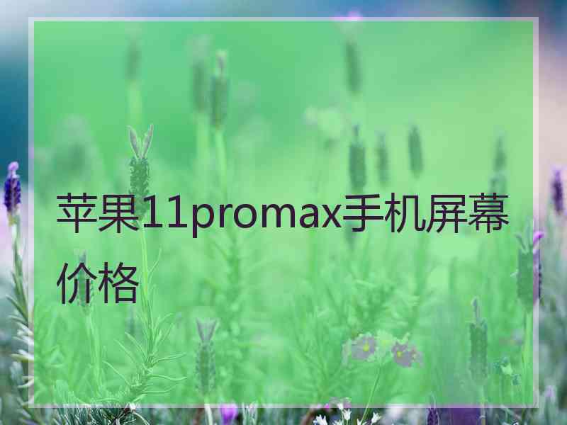 苹果11promax手机屏幕价格