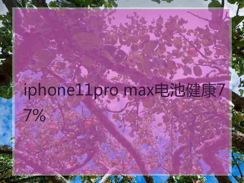 iphone11pro max电池健康77%