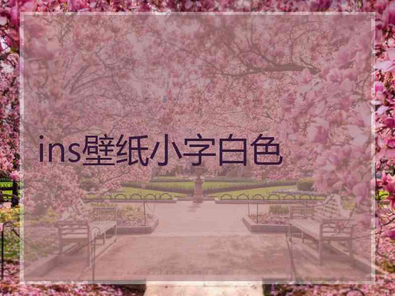 ins壁纸小字白色