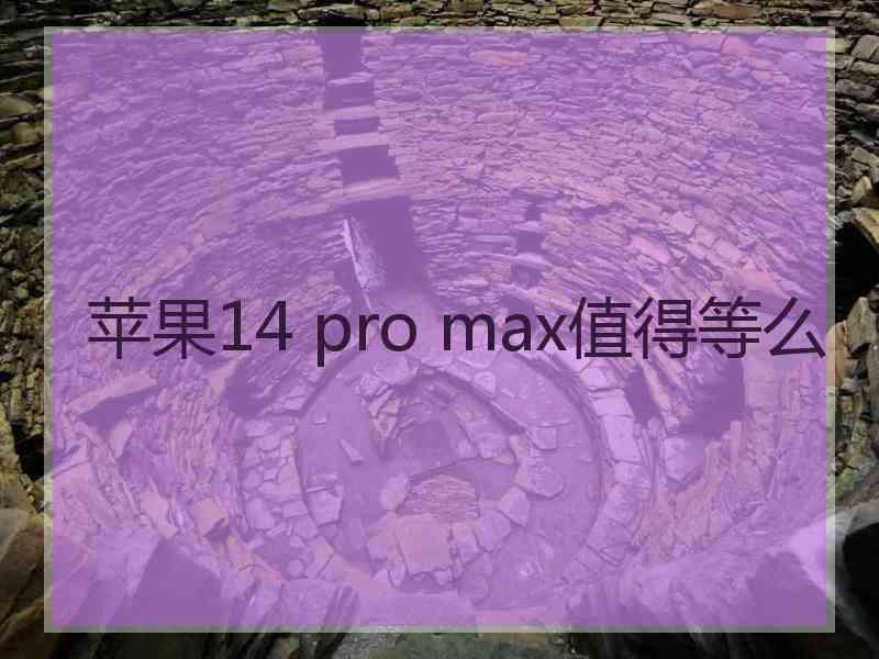 苹果14 pro max值得等么