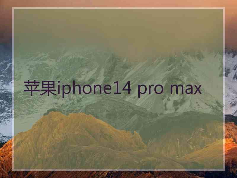 苹果iphone14 pro max