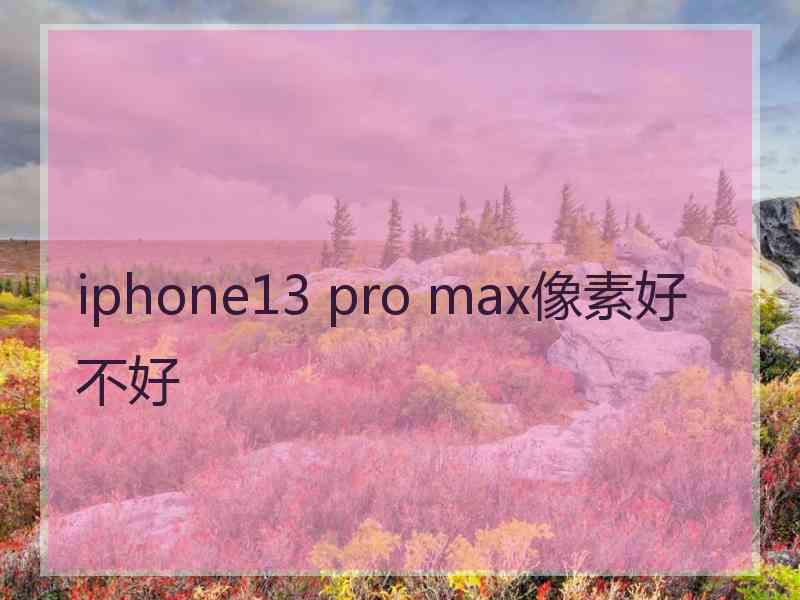 iphone13 pro max像素好不好