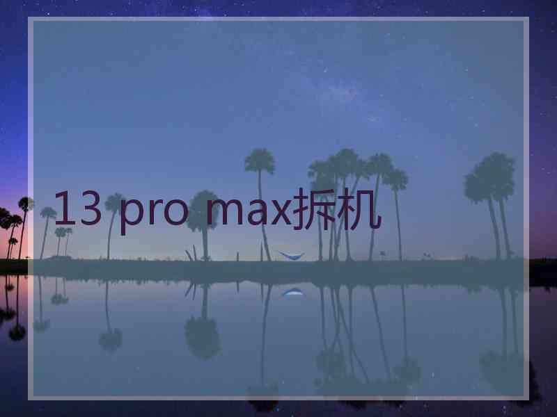 13 pro max拆机