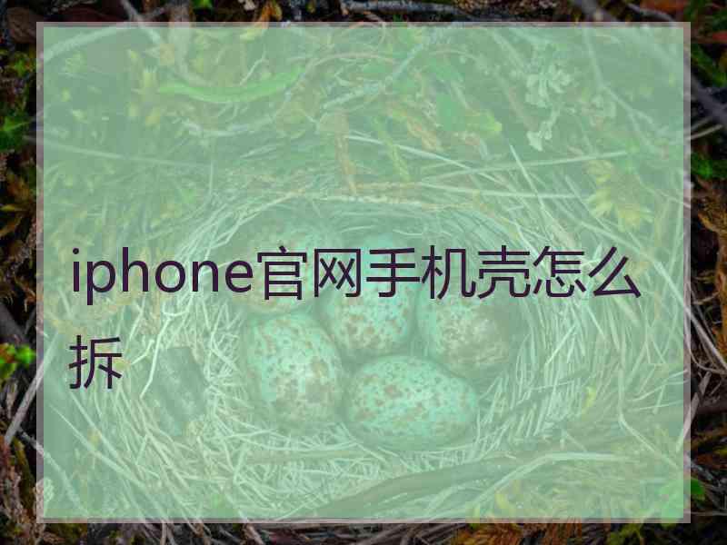 iphone官网手机壳怎么拆