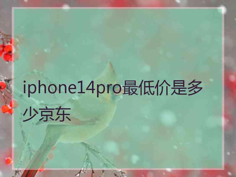 iphone14pro最低价是多少京东