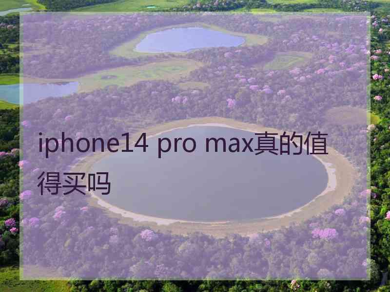 iphone14 pro max真的值得买吗