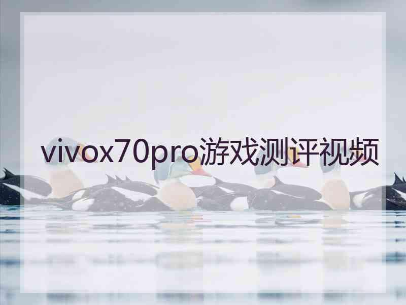 vivox70pro游戏测评视频