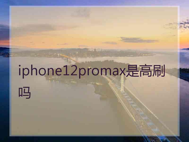 iphone12promax是高刷吗