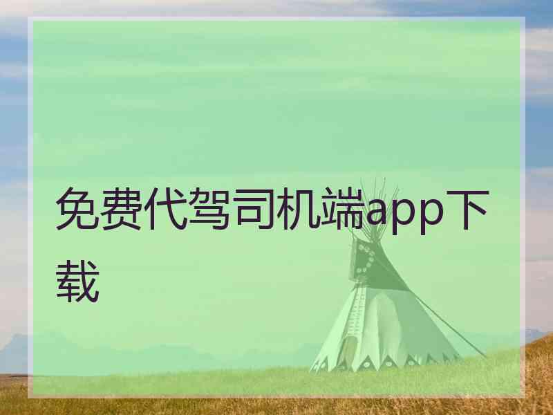 免费代驾司机端app下载